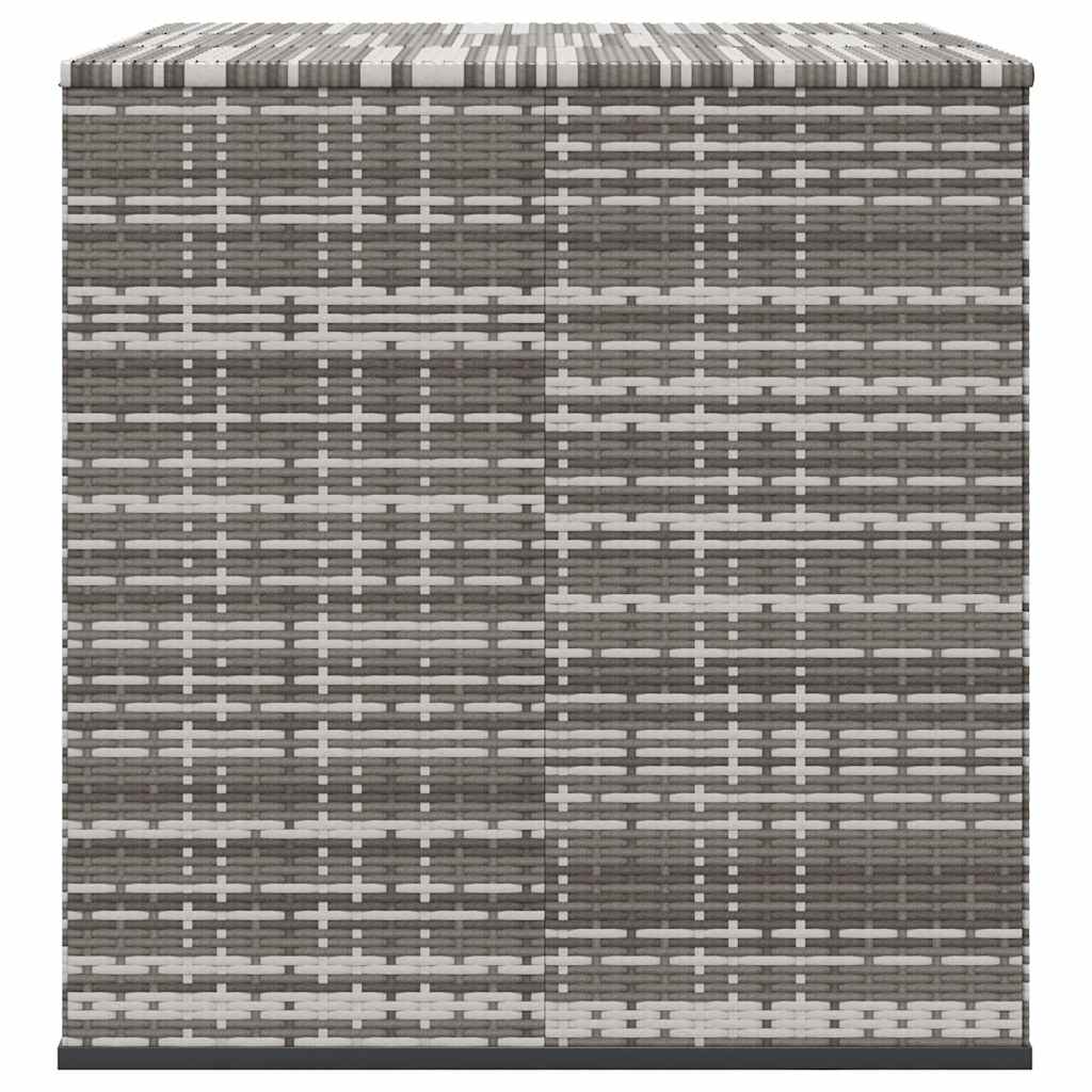 Garten-Kissenbox PE Rattan 145x100x103 cm Grau