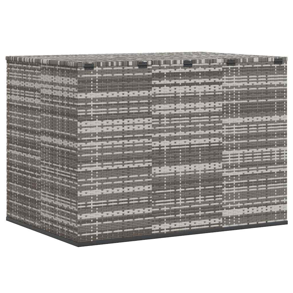 Garten-Kissenbox PE Rattan 145x100x103 cm Grau