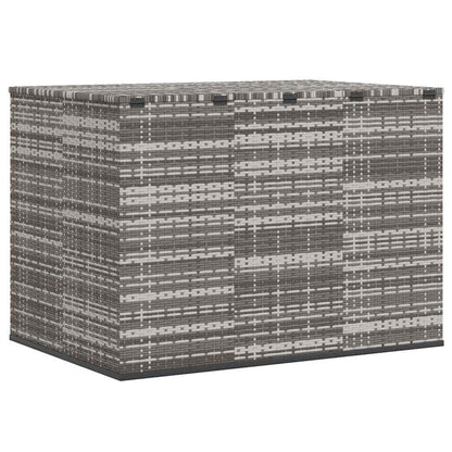 Garten-Kissenbox PE Rattan 145x100x103 cm Grau