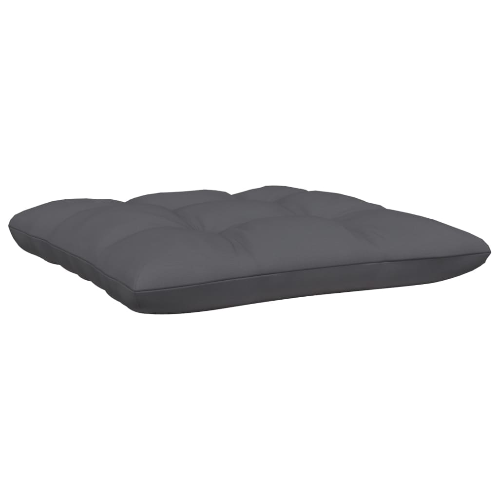 Havesofa 2-personers med hynder i sort massiv fyrretræ