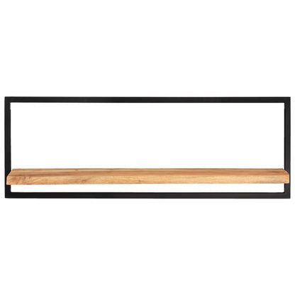 Wandregale 2 Stk. 100x24x35 cm Massivholz Akazie und Stahl