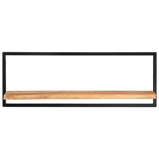 Wandregale 2 Stk. 100x24x35 cm Massivholz Akazie und Stahl