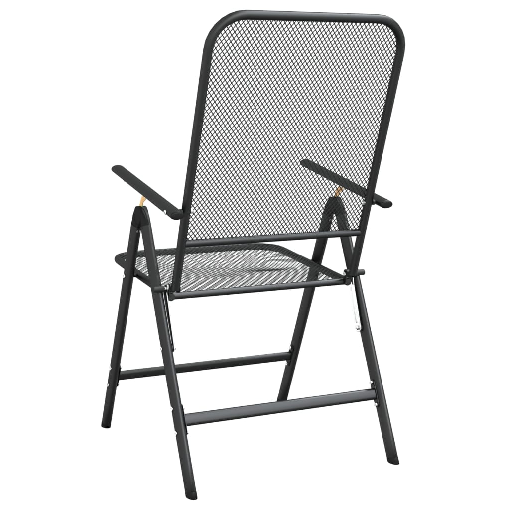 Klappbare Gartenstühle 2 Stk. Streckgitter Anthrazit