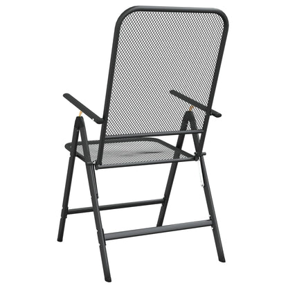 Klappbare Gartenstühle 4 Stk. Streckgitter Anthrazit