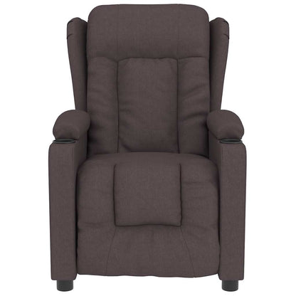 Massagesessel Dunkelbraun Stoff