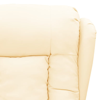 Massagesessel Creme Kunstleder