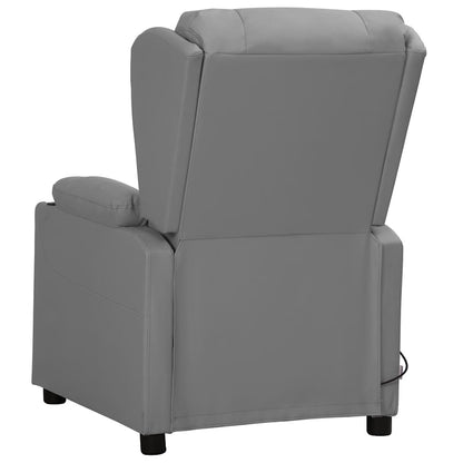 Massagesessel Grau Kunstleder