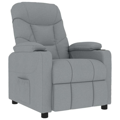 Massagesessel Hellgrau Stoff