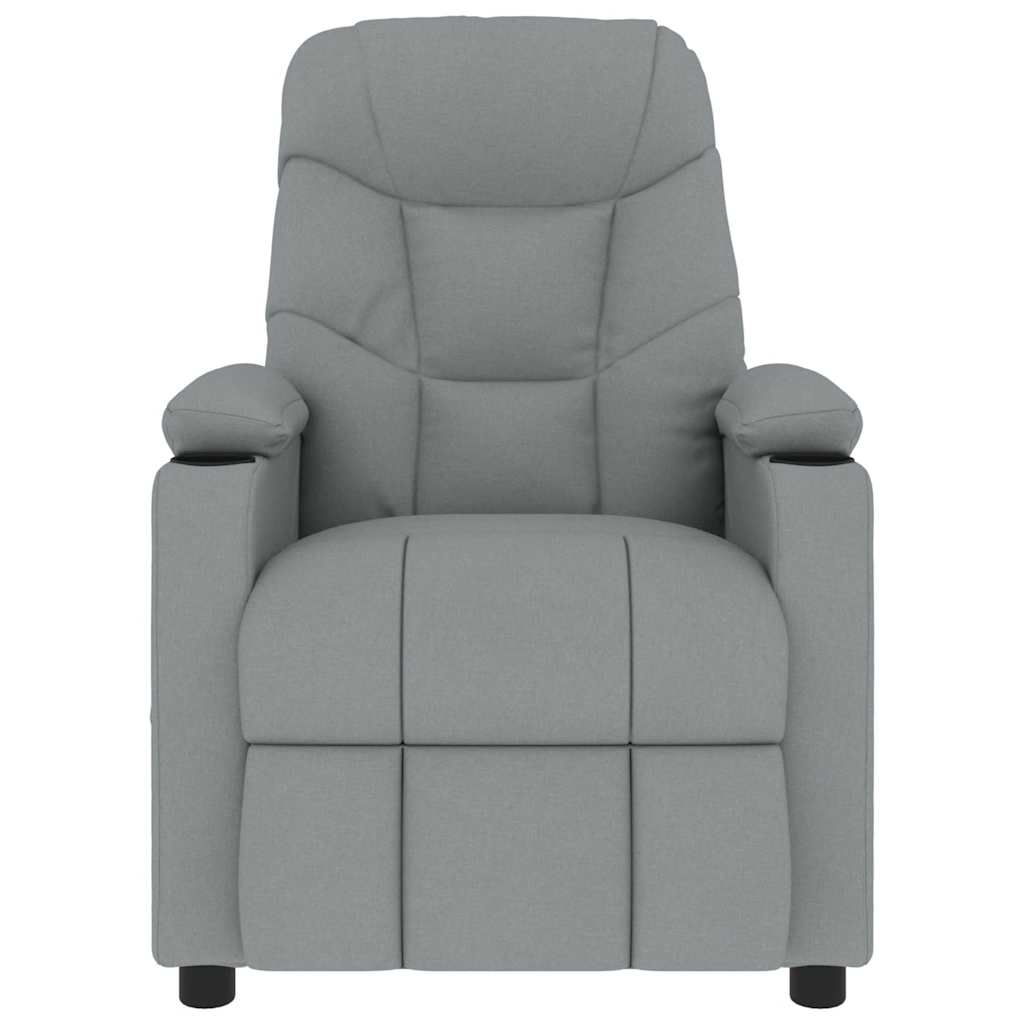 Massagesessel Hellgrau Stoff