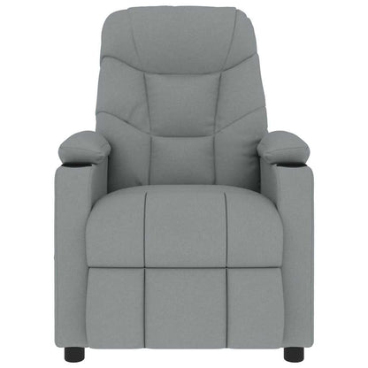 Massagesessel Hellgrau Stoff
