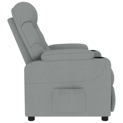 Massagesessel Hellgrau Stoff