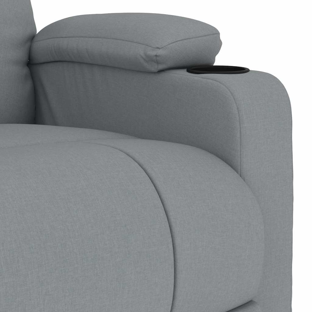 Massagesessel Hellgrau Stoff