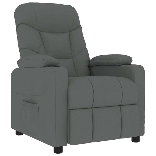 Massagesessel Dunkelgrau Stoff