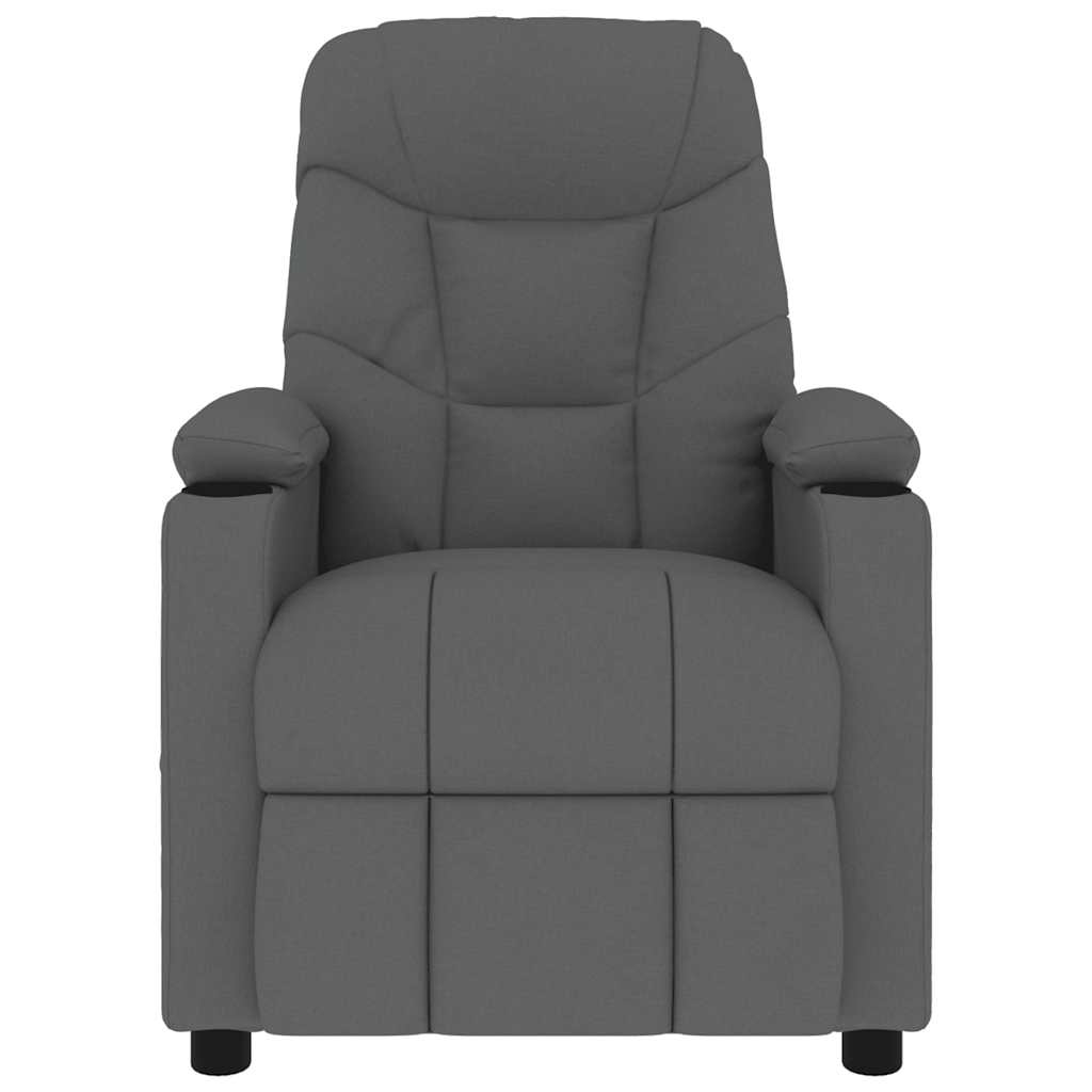 Massagesessel Dunkelgrau Stoff