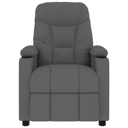 Massagesessel Dunkelgrau Stoff