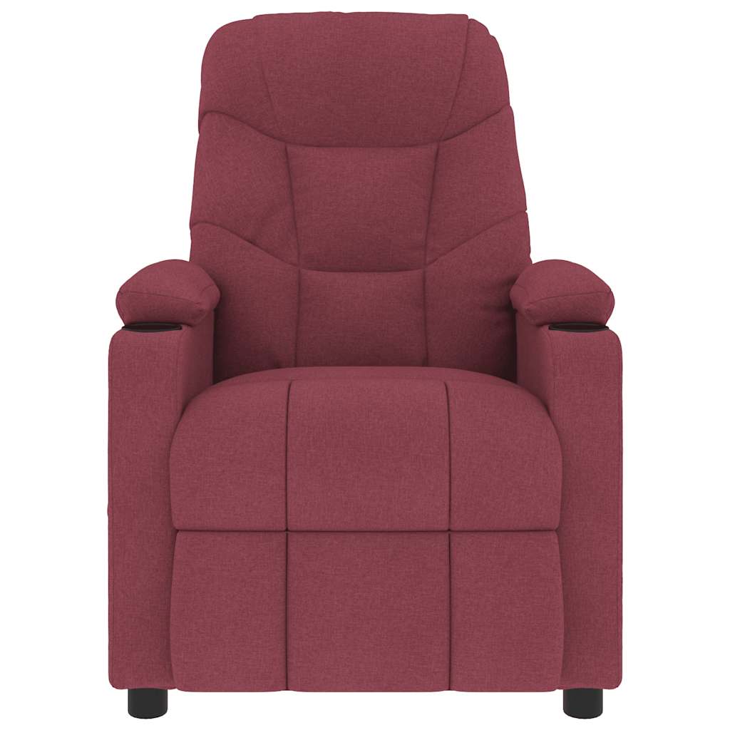 Massagesessel Weinrot Stoff