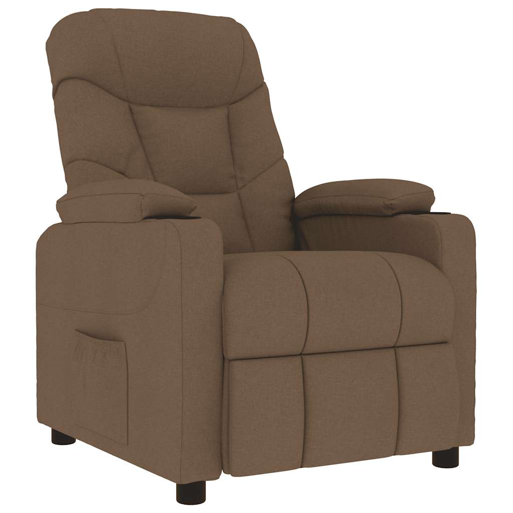 Massagesessel Braun Stoff