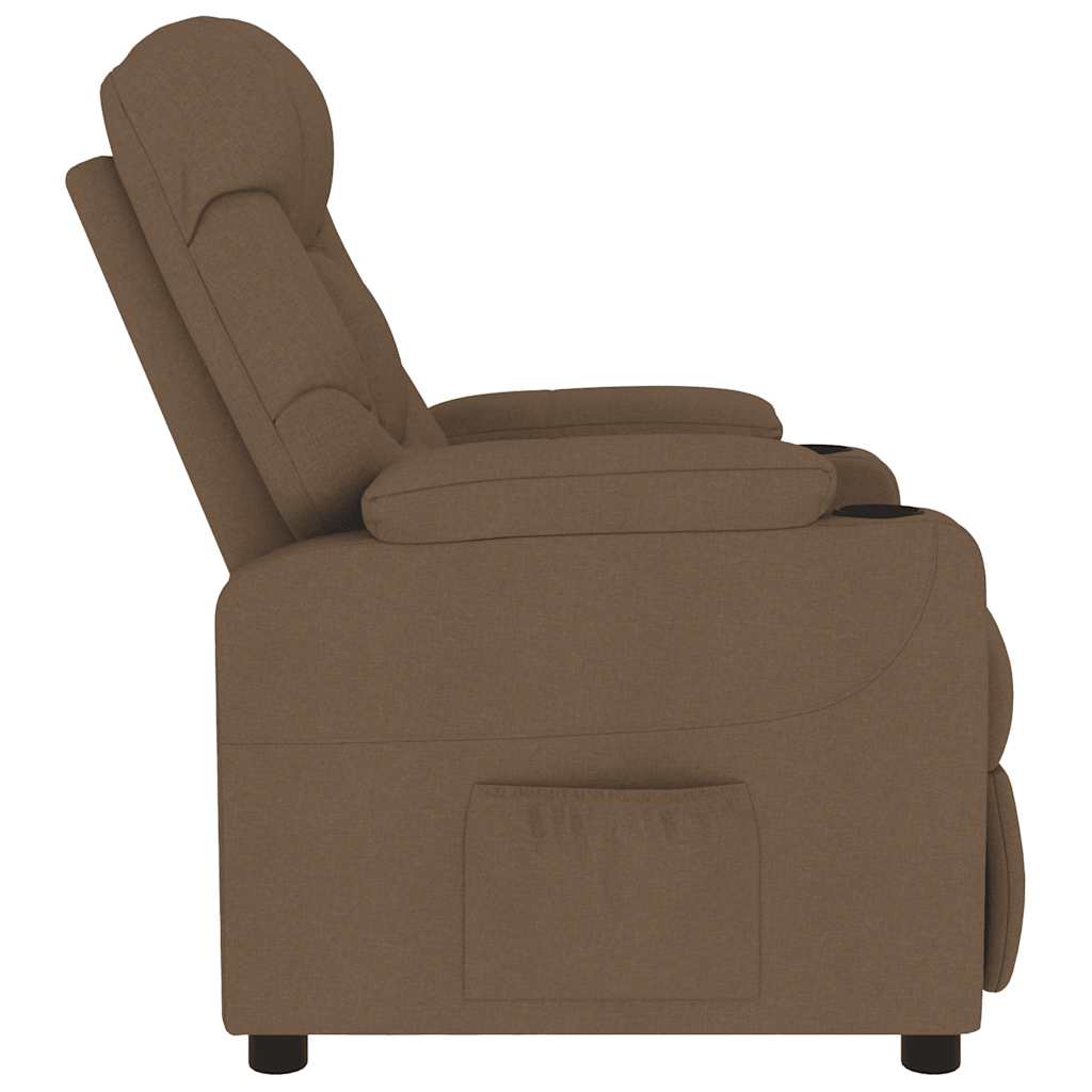 Massagesessel Braun Stoff