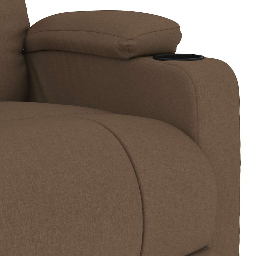 Massagesessel Braun Stoff