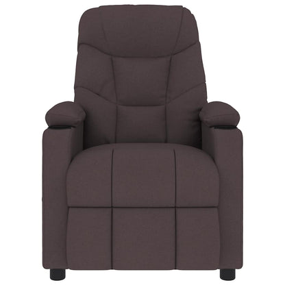 Massagesessel Dunkelbraun Stoff