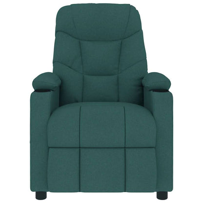 Massagesessel Dunkelgrün Stoff