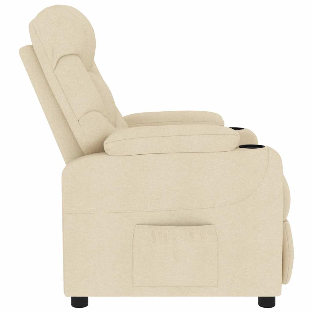 Massagesessel Creme Stoff