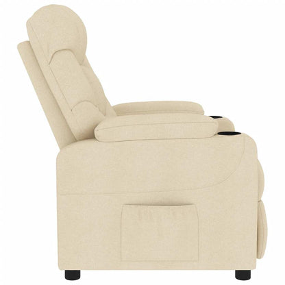 Massagesessel Creme Stoff