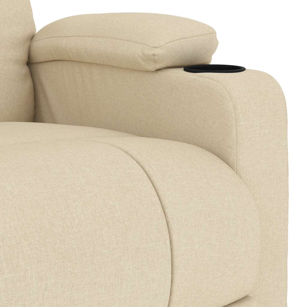 Massagesessel Creme Stoff