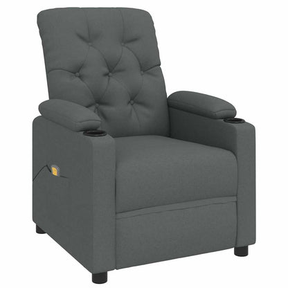Massagesessel Dunkelgrau Stoff