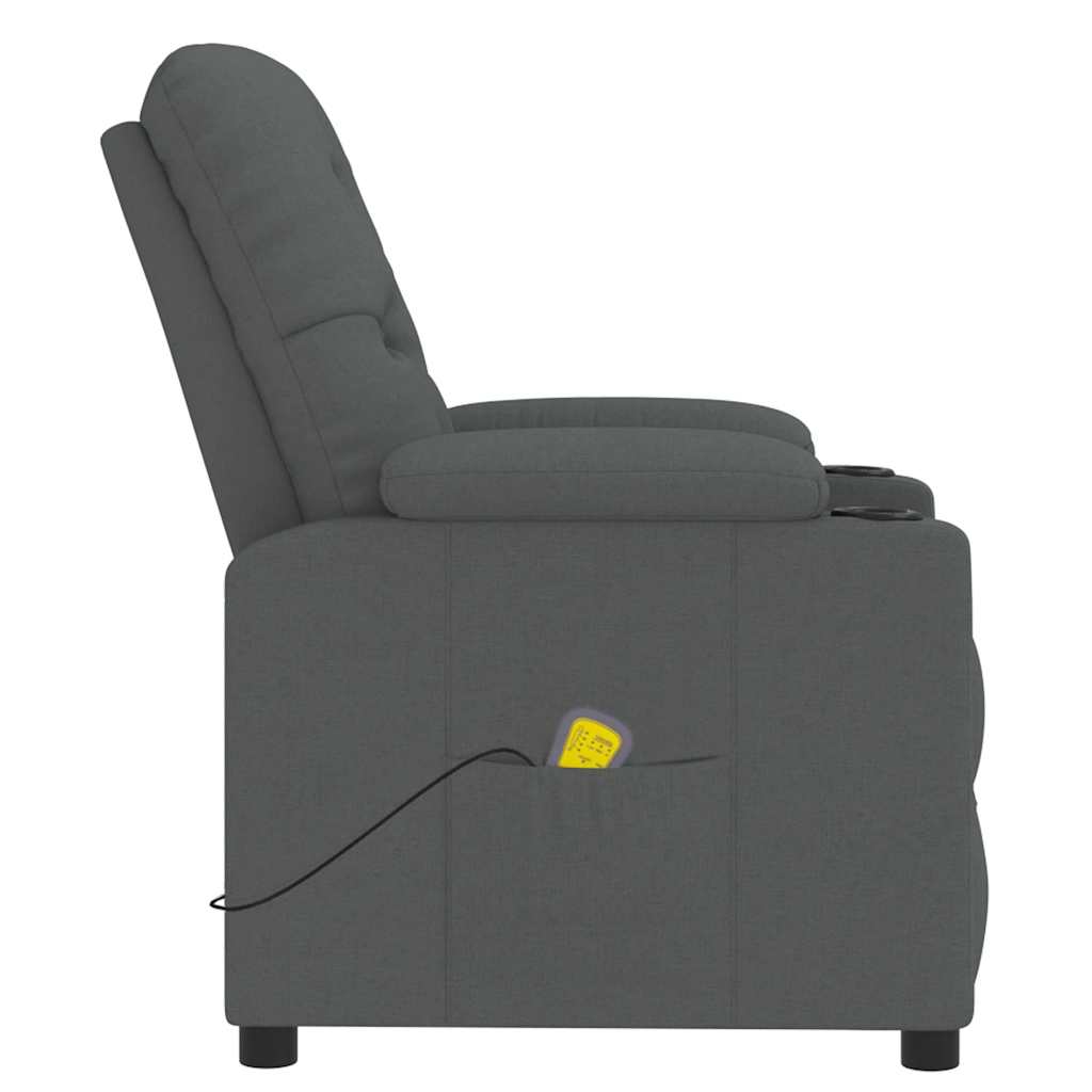 Massagesessel Dunkelgrau Stoff