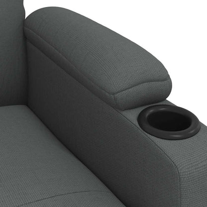 Massagesessel Dunkelgrau Stoff