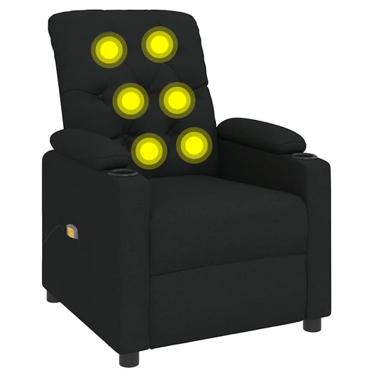 Massagesessel Schwarz Stoff