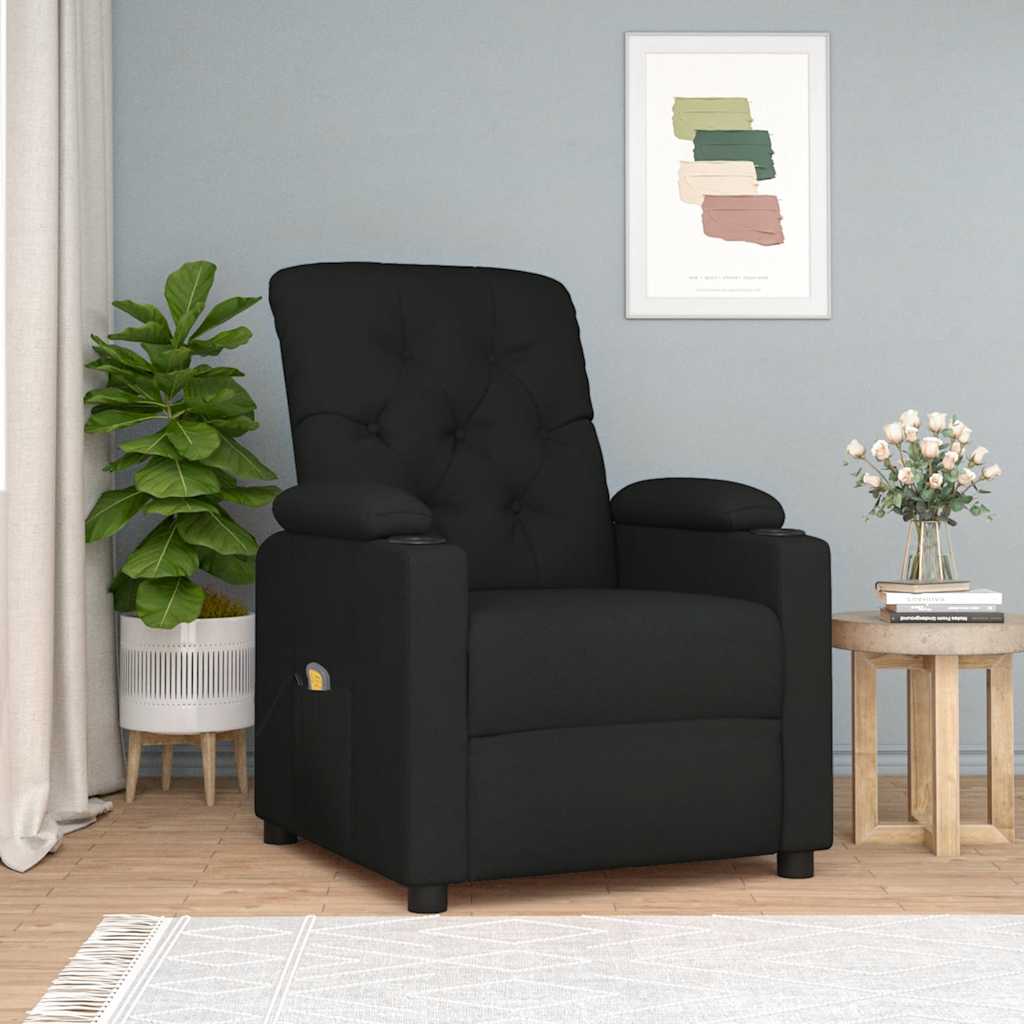 Massagesessel Schwarz Stoff