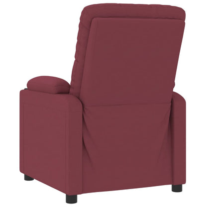 Massagesessel Weinrot Stoff