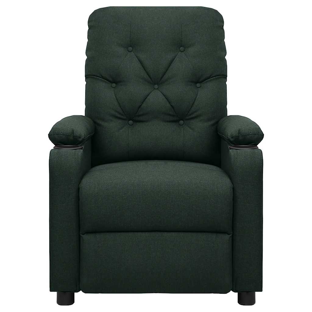Massagesessel Dunkelgrün Stoff