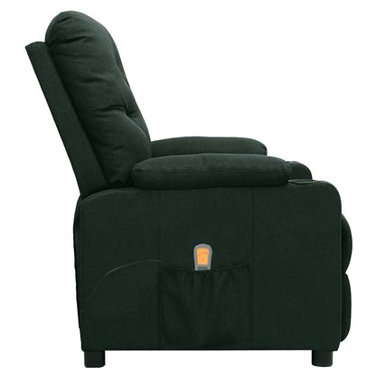 Massagesessel Dunkelgrün Stoff