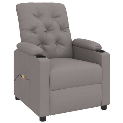 Massagesessel Taupe Stoff