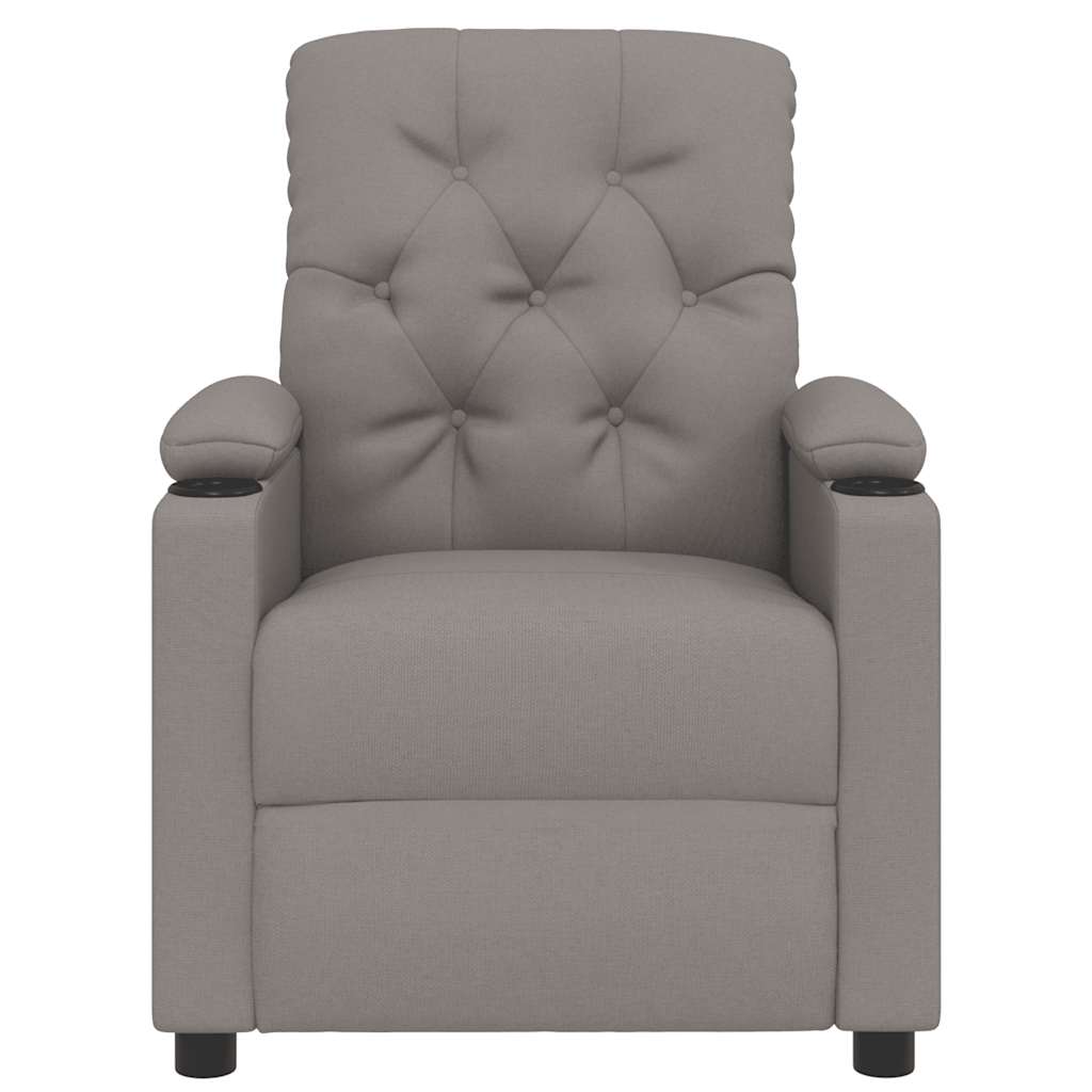 Massagesessel Taupe Stoff