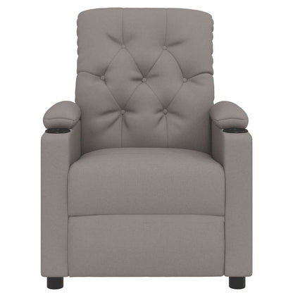 Massagesessel Taupe Stoff