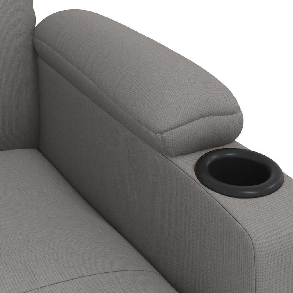 Massagesessel Taupe Stoff