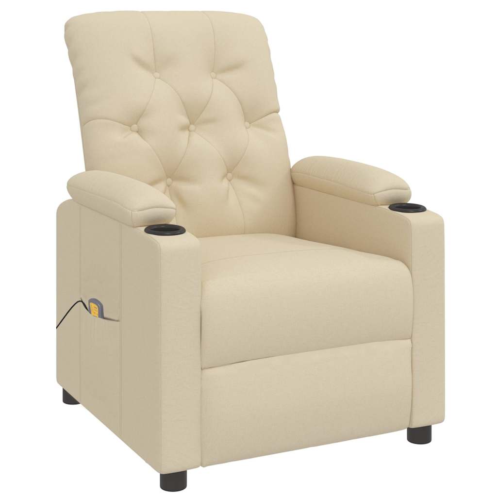 Massagesessel Creme Stoff