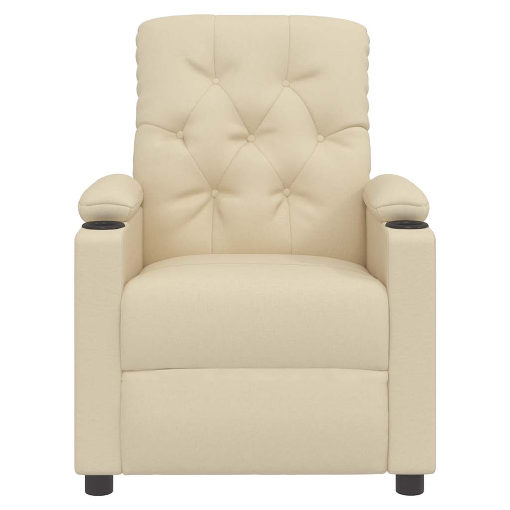 Massagesessel Creme Stoff