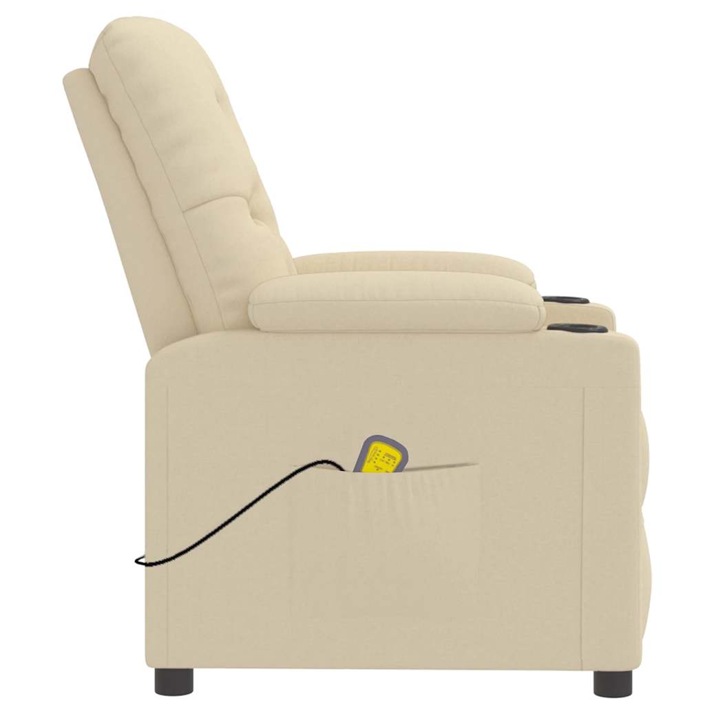 Massagesessel Creme Stoff