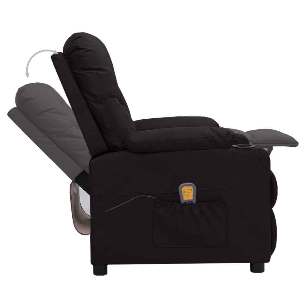 Massagesessel Schwarz Kunstleder