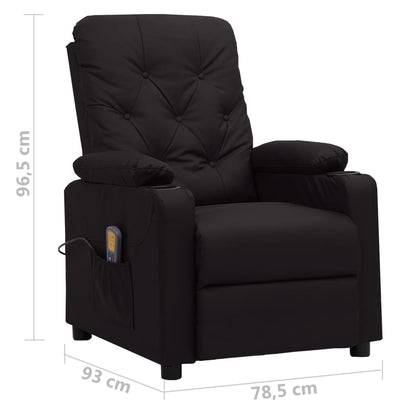 Massagesessel Schwarz Kunstleder