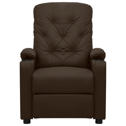 Massagesessel Braun Kunstleder