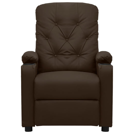 Massagesessel Braun Kunstleder