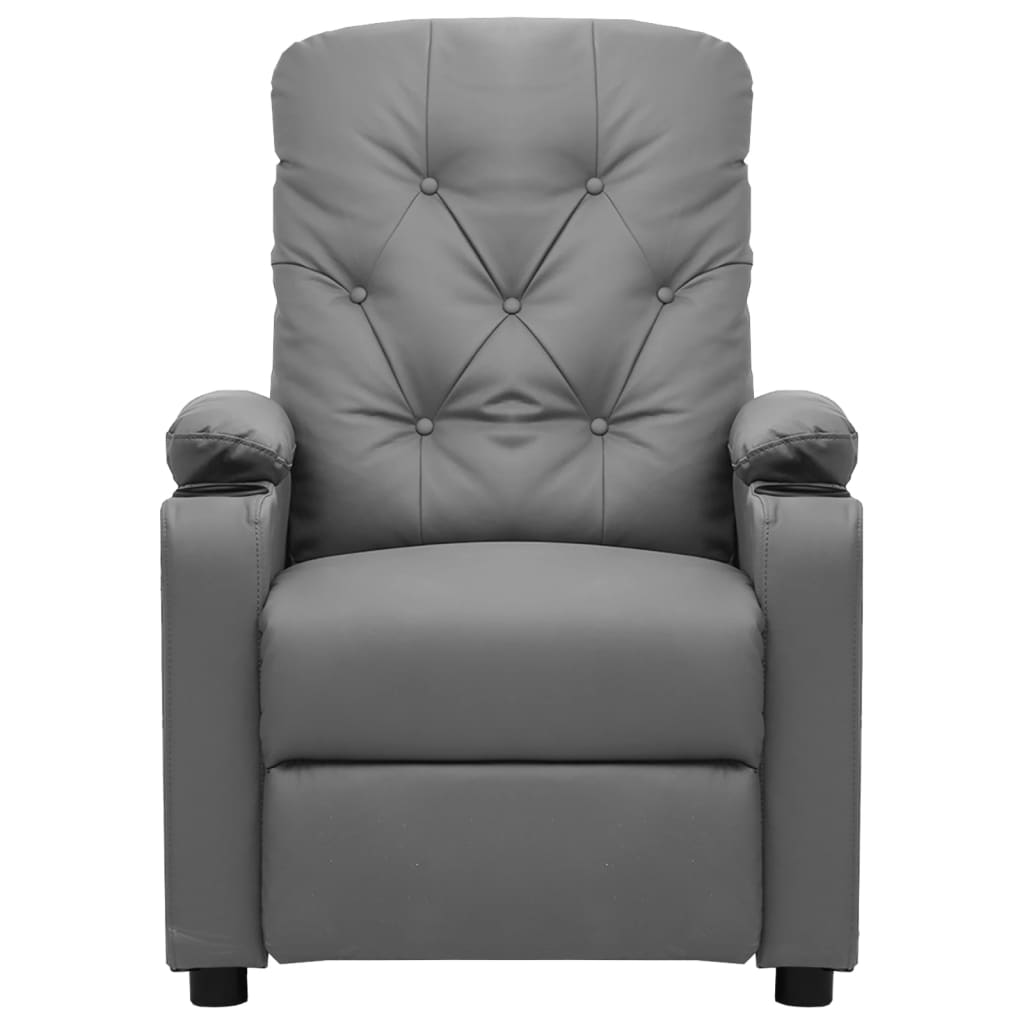 Massagesessel Grau Kunstleder