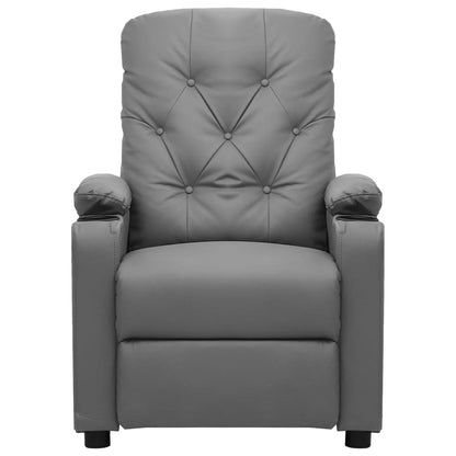 Massagesessel Grau Kunstleder