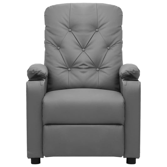 Massagesessel Grau Kunstleder